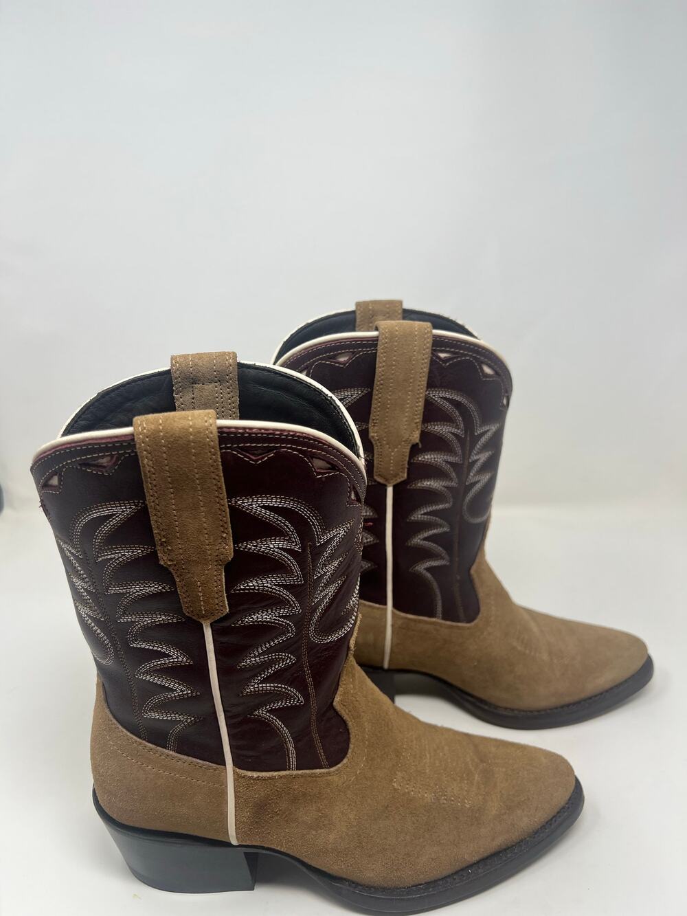 Tecovas Two Tone Suede Jolene Cowgirl Boots Sz 7
